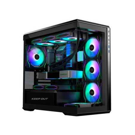 Keep Out Caja M-atx XC-905 Pro+ 4FANS HUB Type C - 169-APPXC-905PRO+