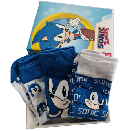Set 3 calcetines Sonic The Hedgehog adulto surtido - 8436580114530
