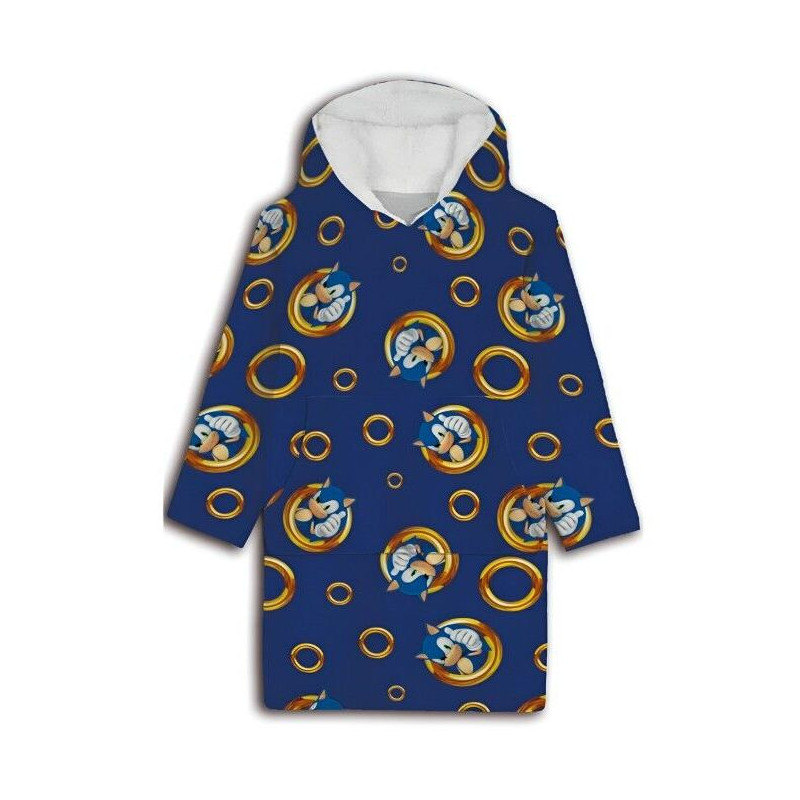Bata sudadera oversize Sonic the Hedgehog coral infantil - 8436580117173