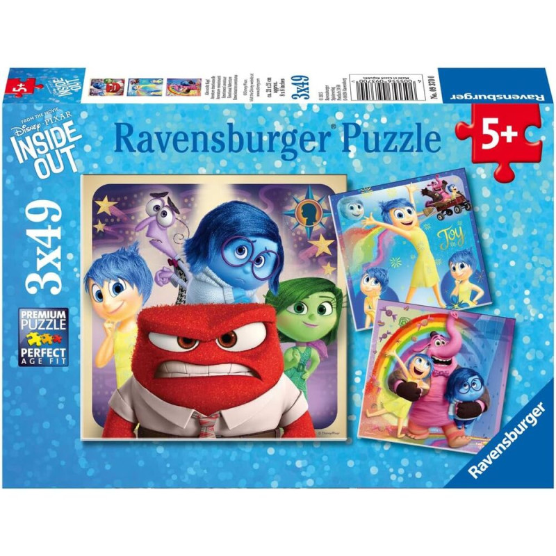 Puzzle Del Reves Disney Pixar 3x49pzs - 4005556093700