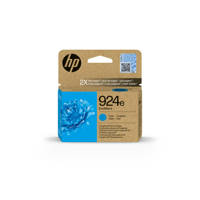 TINTA CIAN HP EVOMORE 924E - 4K0U7NE-2