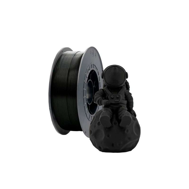 Filamento 3D PLA - Diametro 1.75mm - Bobina 2.5kg - Color Negro - PLA-Black-2.5