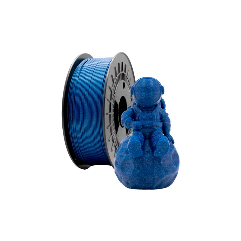 Filamento 3D PLA GLITTER - Diametro 1.75mm - Bobina 1kg - Color Azul - PLA-GLITTER-Blue