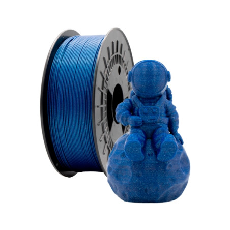 Filamento 3D PLA GLITTER - Diametro 1.75mm - Bobina 1kg - Color Azul - PLA-GLITTER-Blue