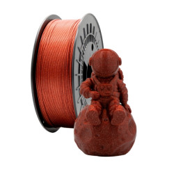 Filamento 3D PLA GLITTER - Diametro 1.75mm - Bobina 1kg - Color Rojo - PLA-GLITTER-Red