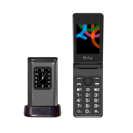 Telefono Qubo X-28BKC Negro - 2,8"+1,77" - Base - 6944762700423