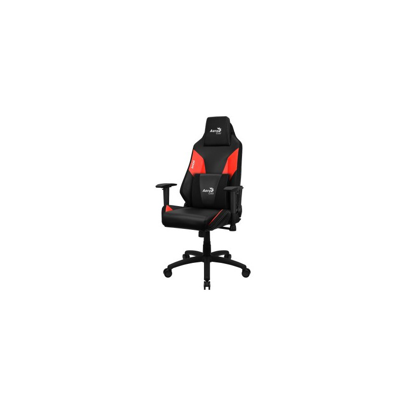 SILLA GAMER AEROCOOL ADMIRAL DISEÑO GAMING PROFESIONAL NEGRA CON DETALLES EN ROJO SISTEMA AIR REPOSA - ADMIRALBR
