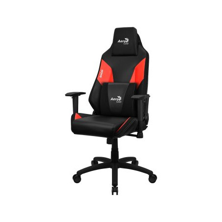 SILLA GAMER AEROCOOL ADMIRAL DISEÑO GAMING PROFESIONAL NEGRA CON DETALLES EN ROJO SISTEMA AIR REPOSA - ADMIRALBR
