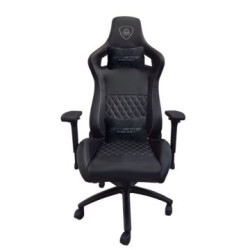 SILLA GAMER PRO KEEP OUT XSPRO HAMMER SILVER BLACK CUERO SINTETICO DE ALTA CALIDAD ELEVADOR 80mm REP - XSPROHAMMERBS
