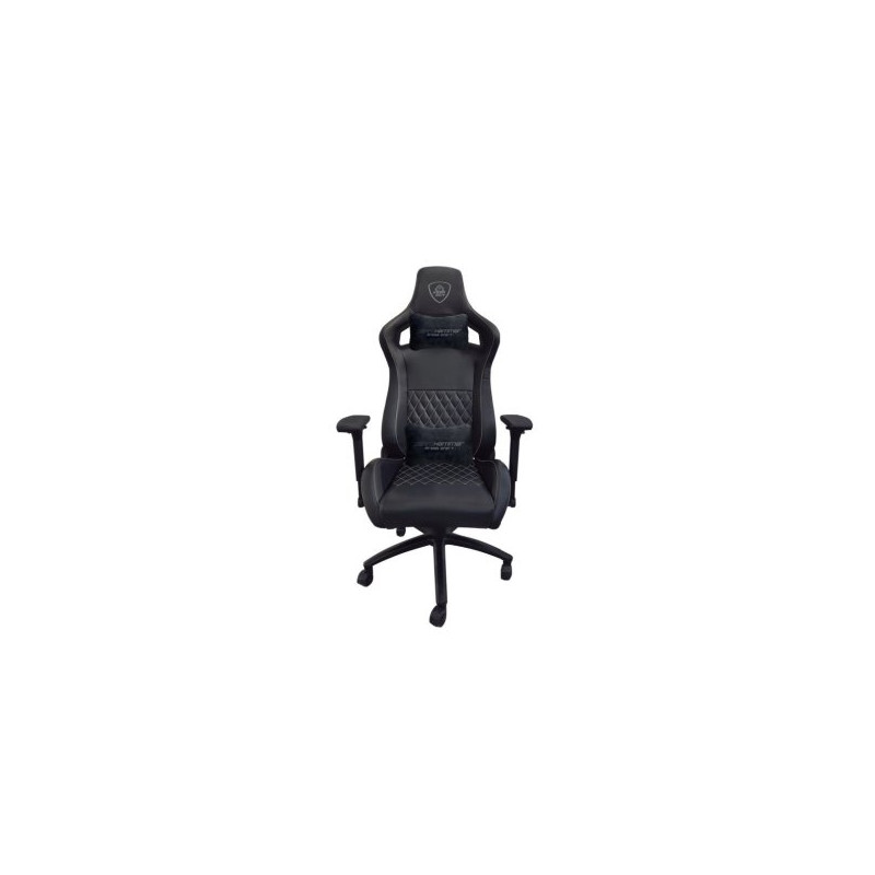 SILLA GAMER PRO KEEP OUT XSPRO HAMMER SILVER BLACK CUERO SINTETICO DE ALTA CALIDAD ELEVADOR 80mm REP - XSPROHAMMERBS