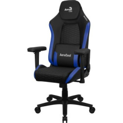 SILLA GAMING AEROCOOL CROWN DISEÑO PREMIUM CUERO SINTETICO AEROWEAVE NEGRA CON DETALLES EN AZUL REPO - CROWNBB