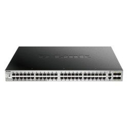 SWITCH GESTIONABLE L3 D-LINK STACKABLE DGS-3130-54PS/E 48P POE (370W) GIGA + 2P 10G + 4P 10G SFP+ - DGS-3130-54PS/E-2
