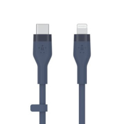 CABLE USB-C A LIGHTNING 1M BELKIN CAA009BT1MBL SILICONA CLIP 1M AZUL - CAA009BT1MBL