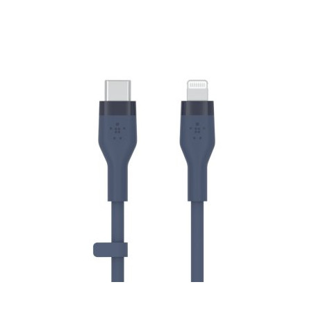 CABLE USB-C A LIGHTNING 1M BELKIN CAA009BT1MBL SILICONA CLIP 1M AZUL - CAA009BT1MBL