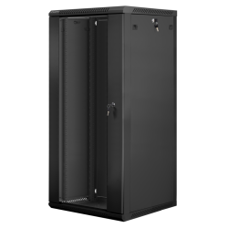 Armario lanberg mural rack 19 pulgadas 27u - 600x600 flat pack v2 negro - WF01-6627-10B