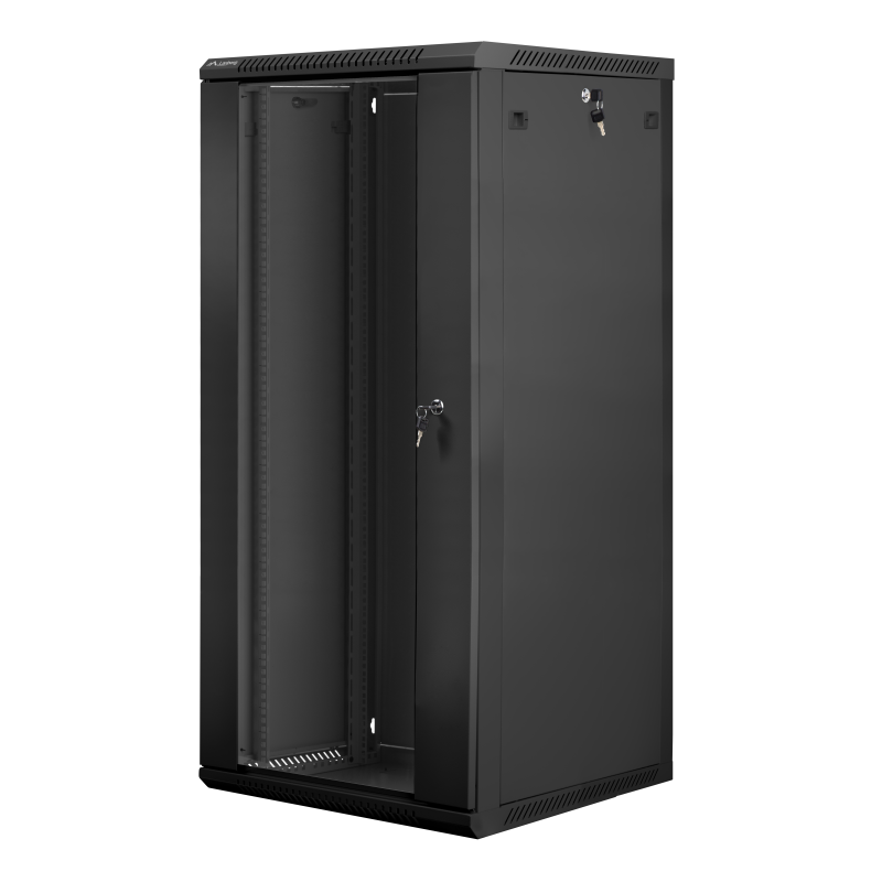 Armario lanberg mural rack 19 pulgadas 27u - 600x600 flat pack v2 negro - WF01-6627-10B