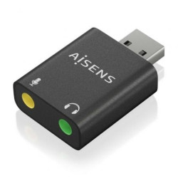 Tarjeta de Sonido Aisens A106-0768/ USB Macho - 2x Jack 3.5 Hembra - A106-0768
