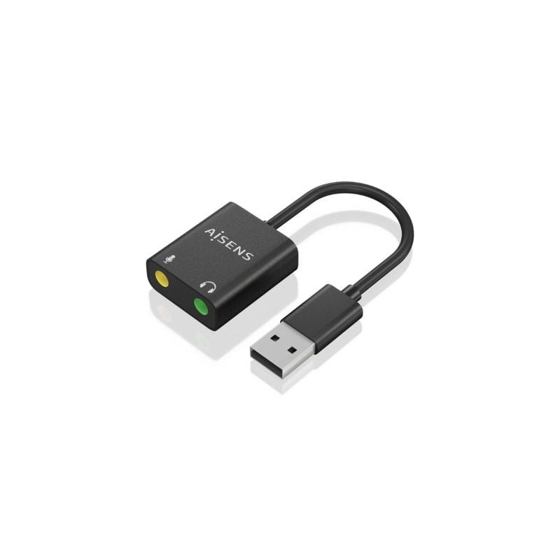 Tarjeta de Sonido Aisens A106-0769/ USB Macho - 2xJack 3.5 Hembra - A106-0769