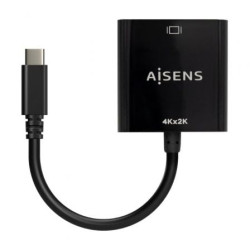 Conversor HDMI 4K 30Hz Aisens A109-0684/ HDMI Hembra - USB Tipo-C Macho/ 15cm/ Negro - A109-0684