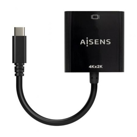 Conversor HDMI 4K 30Hz Aisens A109-0684/ HDMI Hembra - USB Tipo-C Macho/ 15cm/ Negro - A109-0684