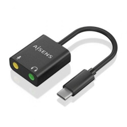 Tarjeta de Sonido Aisens A109-0767/ USB-C Macho - 2xJack 3.5 Hembra - A109-0767