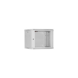 WP RWB-06605-G Armario Mural 6U - Puerta de Cristal - Cerradura de Seguridad - 600x500x370mm - Color Gris - WPN-RWB-06605-G