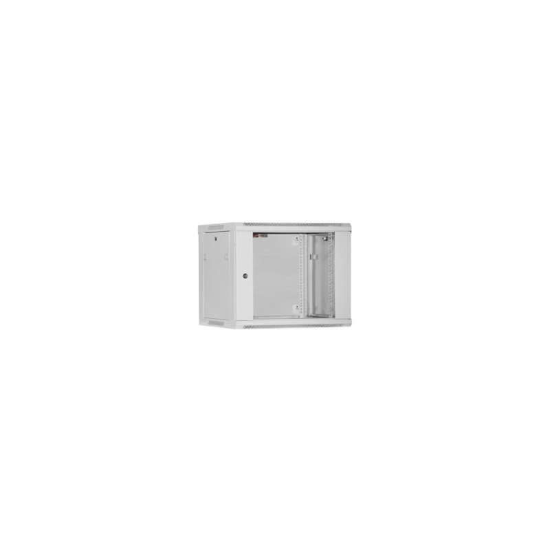 WP RWB-06605-G Armario Mural 6U - Puerta de Cristal - Cerradura de Seguridad - 600x500x370mm - Color Gris - WPN-RWB-06605-G