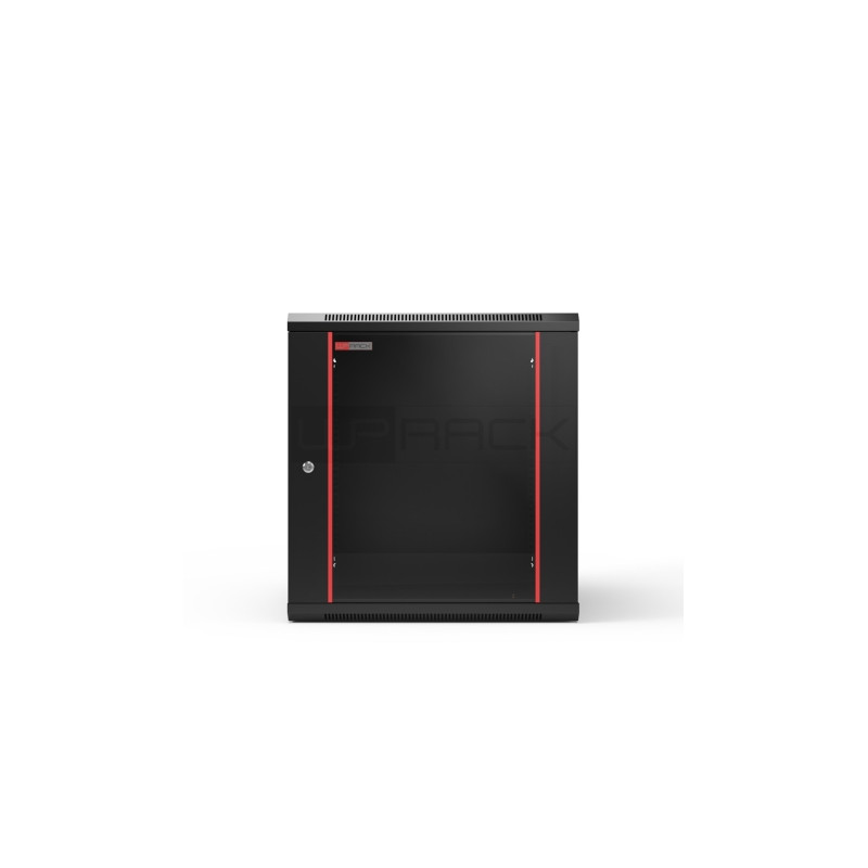 WP RWB-12606-B Armario Mural 12U - Puerta de Cristal - Cerradura de Seguridad - 600x600x635mm - Color Negro - WPN-RWB-12606-B