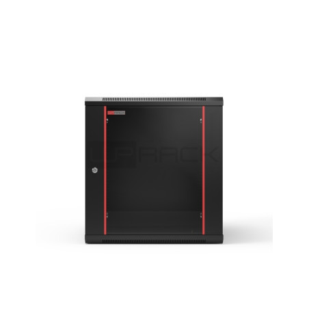 WP RWB-12606-B Armario Mural 12U - Puerta de Cristal - Cerradura de Seguridad - 600x600x635mm - Color Negro - WPN-RWB-12606-B