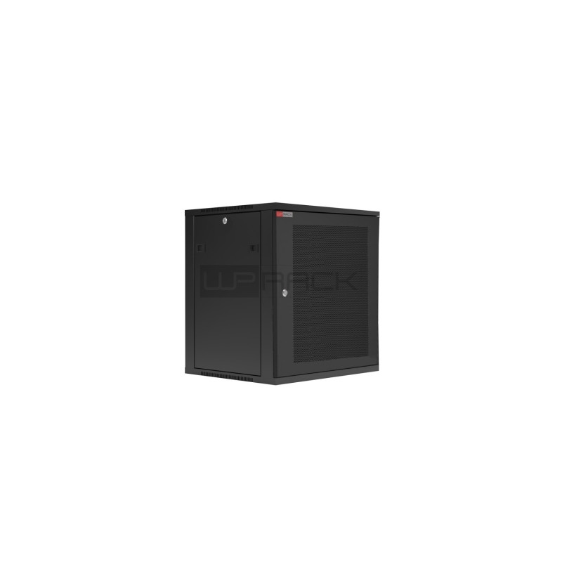 WP RWC-09604-B Armario Mural 9U - Puerta de Acero Perforada - Cerradura de Seguridad - 540x450x445mm - Color Negro - WPN-RWC-096