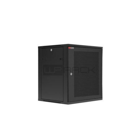 WP RWC-09604-B Armario Mural 9U - Puerta de Acero Perforada - Cerradura de Seguridad - 540x450x445mm - Color Negro - WPN-RWC-096
