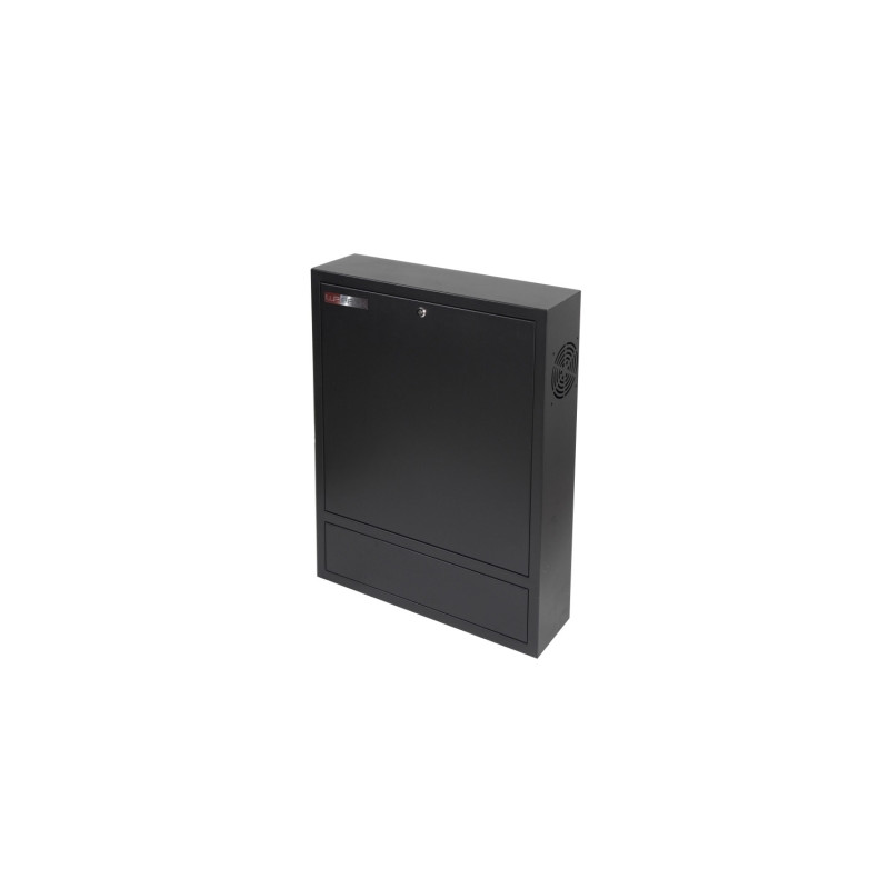 WP RWN-02601-B Armario Mural Vertical 4U - Cerradura de Seguridad con Llave Tubular - 600x150x750mm - Color Negro - WPN-RWN-0260