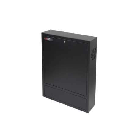 WP RWN-02601-B Armario Mural Vertical 4U - Cerradura de Seguridad con Llave Tubular - 600x150x750mm - Color Negro - WPN-RWN-0260