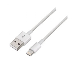 Cable USB 2.0 Lightning Aisens A102-0035/ USB Macho - Lightning Macho/ 1m/ Blanco - A102-0035