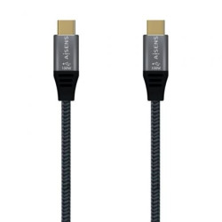 Cable USB 3.2 Tipo-C Aisens A107-0634 20GBPS 5A 100W/ USB Tipo-C Macho - USB Tipo-C Macho/ Hasta 100W/ 20Gbps/ 2m/ Gris - A107-0