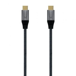 Cable USB 3.2 Tipo-C Aisens A107-0672 20GBPS 100W/ USB Tipo-C Macho - USB Tipo-C Macho/ Hasta 100W/ 20Gbps/ 1.5m/ Gris - A107-06