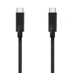 Cable USB 3.2 Tipo-C Aisens A107-0707 5GBPS 3A 60W/ USB Tipo-C Macho - USB Tipo-C Macho/ Hasta 60W/ 5Gbps/ 5m/ Negro - A107-0707
