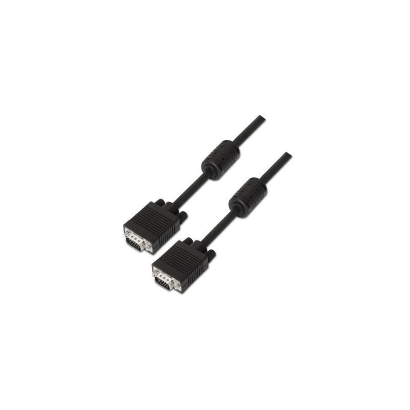 Cable SVGA Aisens A113-0077/ VGA Macho - VGA Macho/ Hasta 3W/ 10Mbps/ 25m/ Negro - A113-0077