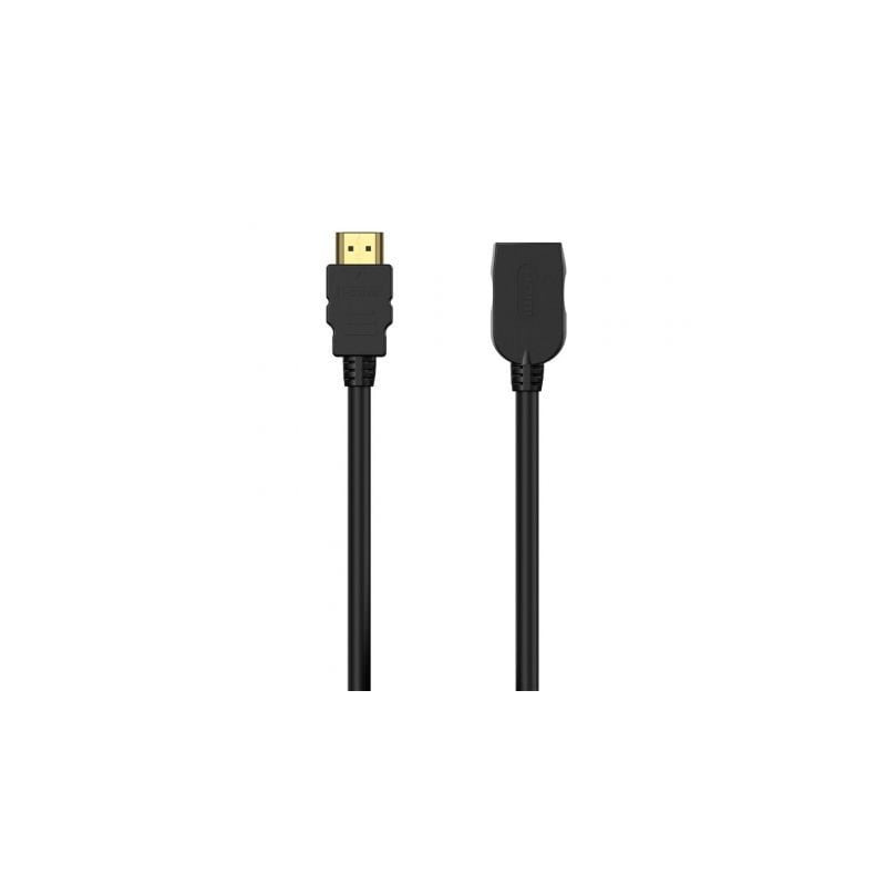 Cable Alargador HDMI Aisens A120-0544/ HDMI Macho - HDMI Hembra/ Hasta 10W/ 2250Mbps/ 1m/ Negro - A120-0544