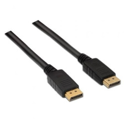 Cable DisplayPort 1.2 4K Aisens A124-0129/ DisplayPort Macho - DisplayPort Macho/ Hasta 5W/ 2300Mbps/ 2m/ Negro - A124-0129