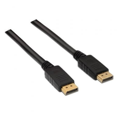 Cable DisplayPort 1.2 4K Aisens A124-0129/ DisplayPort Macho - DisplayPort Macho/ Hasta 5W/ 2300Mbps/ 2m/ Negro - A124-0129