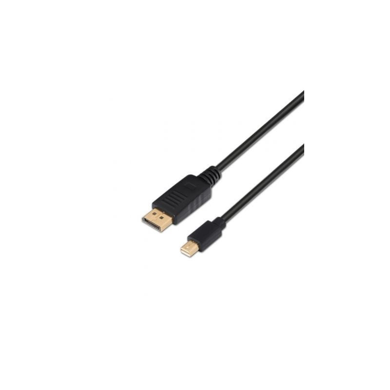 Cable Conversor Aisens A124-0132/ DisplayPort Macho - Mini DisplayPort Macho/ Hasta 5W/ 2300Mbps/ 3m/ Negro - A124-0132