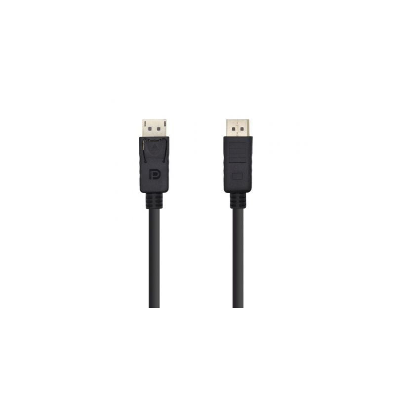 Cable DisplayPort 1.2 4K Aisens A124-0388/ DisplayPort Macho - DisplayPort Macho/ Hasta 5W/ 2300Mbps/ 10m/ Negro - A124-0388