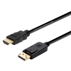 Cable Conversor Aisens A125-0364/ DisplayPort Macho - HDMI Macho/ Hasta 5W/ 2300Mbps/ 2m/ Negro - A125-0364