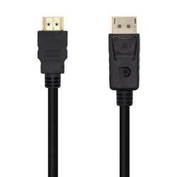 Cable Conversor Aisens A125-0461/ DisplayPort Macho - HDMI Macho/ Hasta 5W/ 2300Mbps/ 5m/ Negro - A125-0461