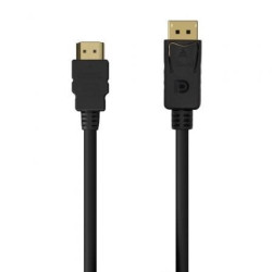Cable Conversor Aisens A125-0551/ DisplayPort Macho - HDMI Macho/ Hasta 5W/ 2300Mbps/ 1.5m/ Negro - A125-0551