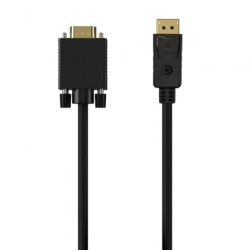 Cable Conversor Aisens A125-0552/ DisplayPort Macho - VGA Macho/ Hasta 5W/ 2300Mbps/ 1m/ Negro - A125-0552