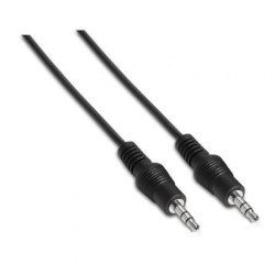 Cable Estéreo Aisens A128-0142/ Jack 3.5 Macho - Jack 3.5 Macho/ Hasta 0.1W/ 1.5m/ Negro - A128-0142