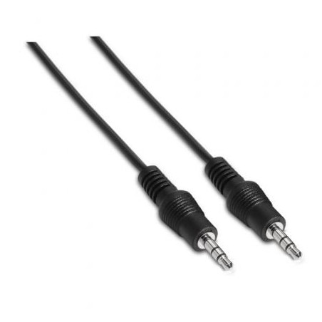 Cable Estéreo Aisens A128-0142/ Jack 3.5 Macho - Jack 3.5 Macho/ Hasta 0.1W/ 1.5m/ Negro - A128-0142