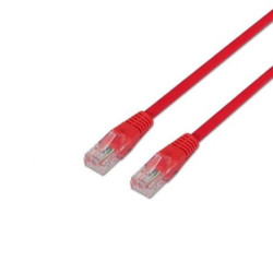 Cable de Red RJ45 UTP Aisens A133-0187 Cat.5e/ 50cm/ Rojo - A133-0187
